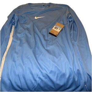 Nike mens long sleeve Dri-Fit football/soccer jersey Med Blue MSRP 35